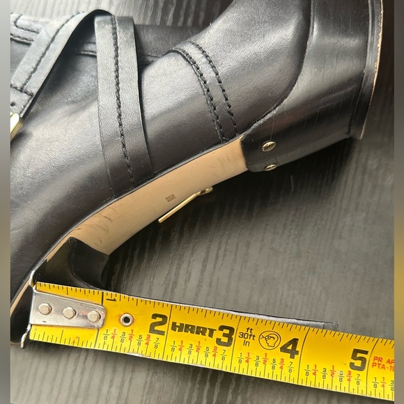 Michael Kors Stockard two tone boots sz 9 Black and brown leather stiletto Heel - Picture 7 of 7